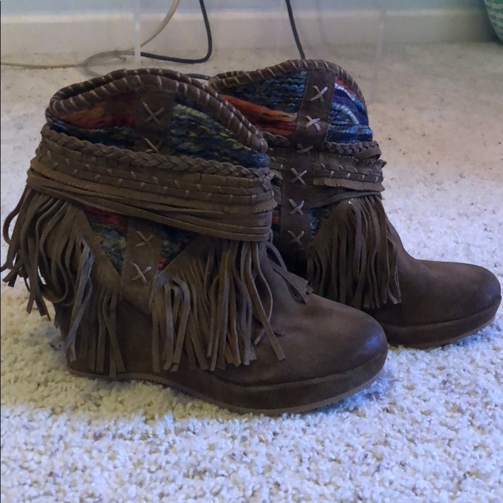 Leather booties